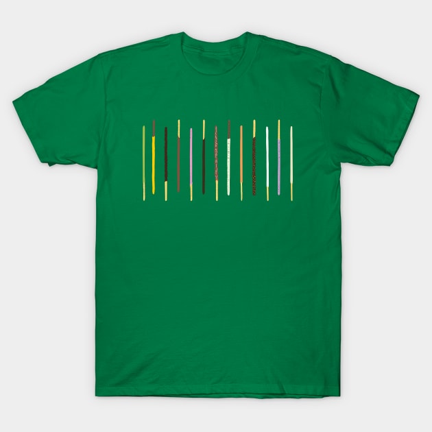 21 flavors of pocky - matcha green T-Shirt by Theokotos